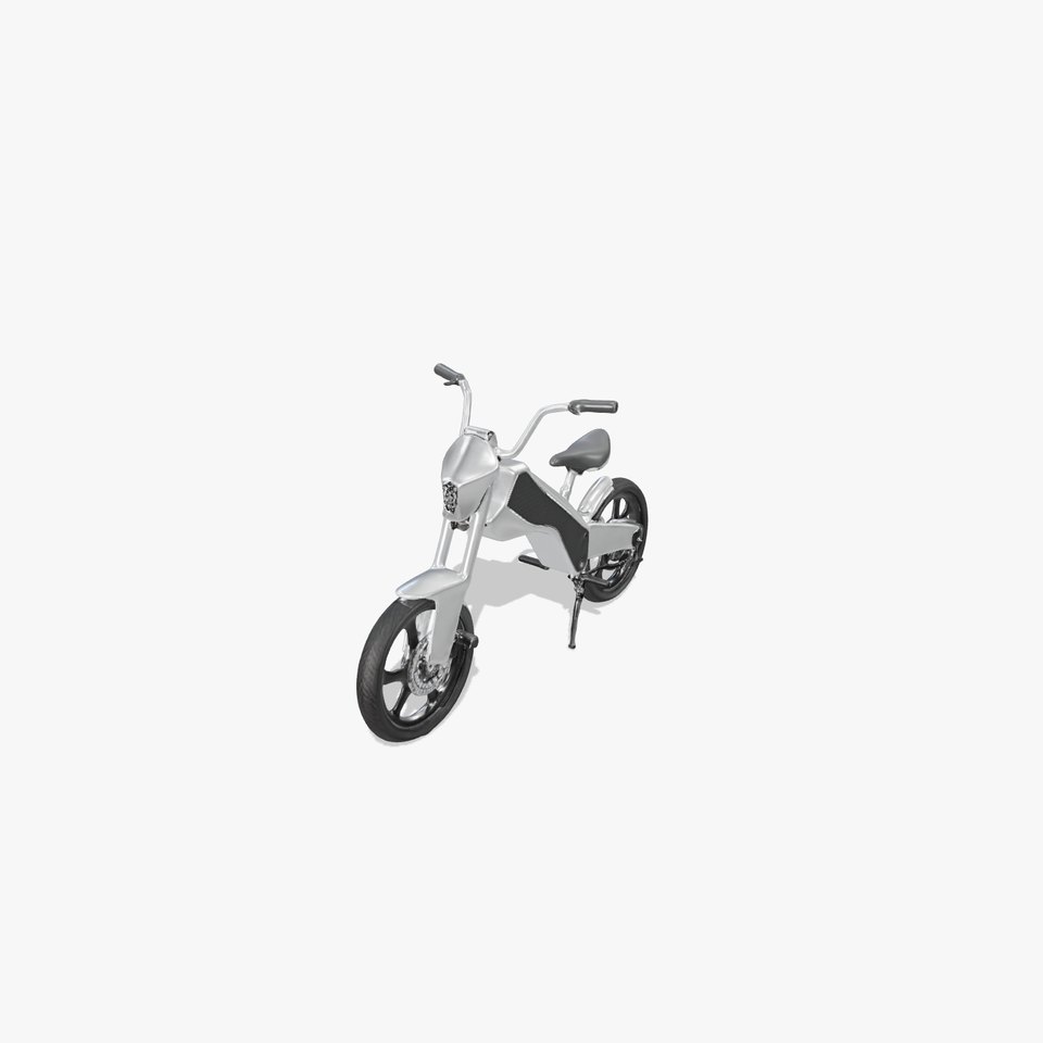 Sleek Metallic Electric Bike model pack
