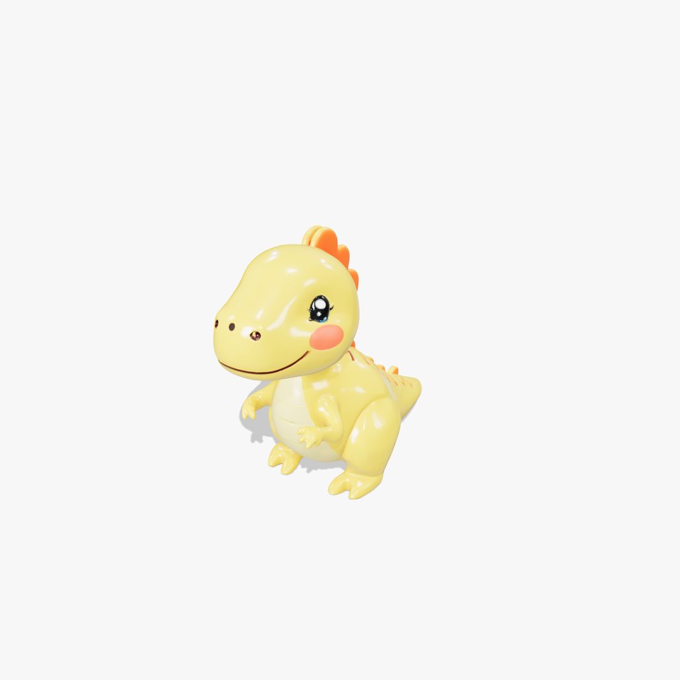Cheerful Yellow Dinosaur model pack