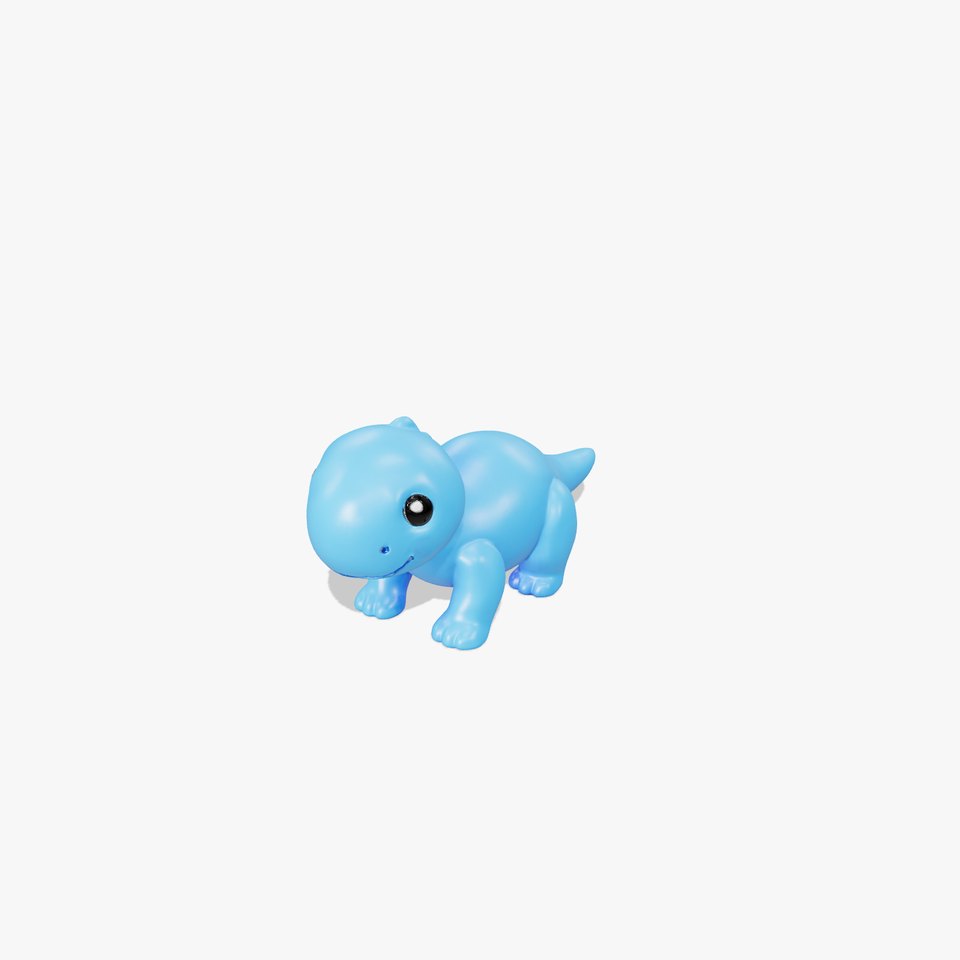 Charming Blue Dinosaur model pack