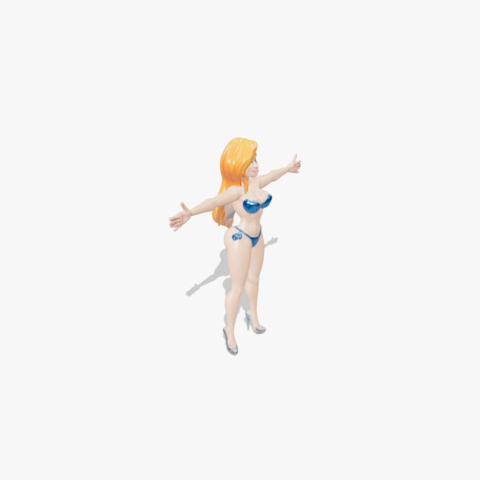 Blue Bikini Character model pack