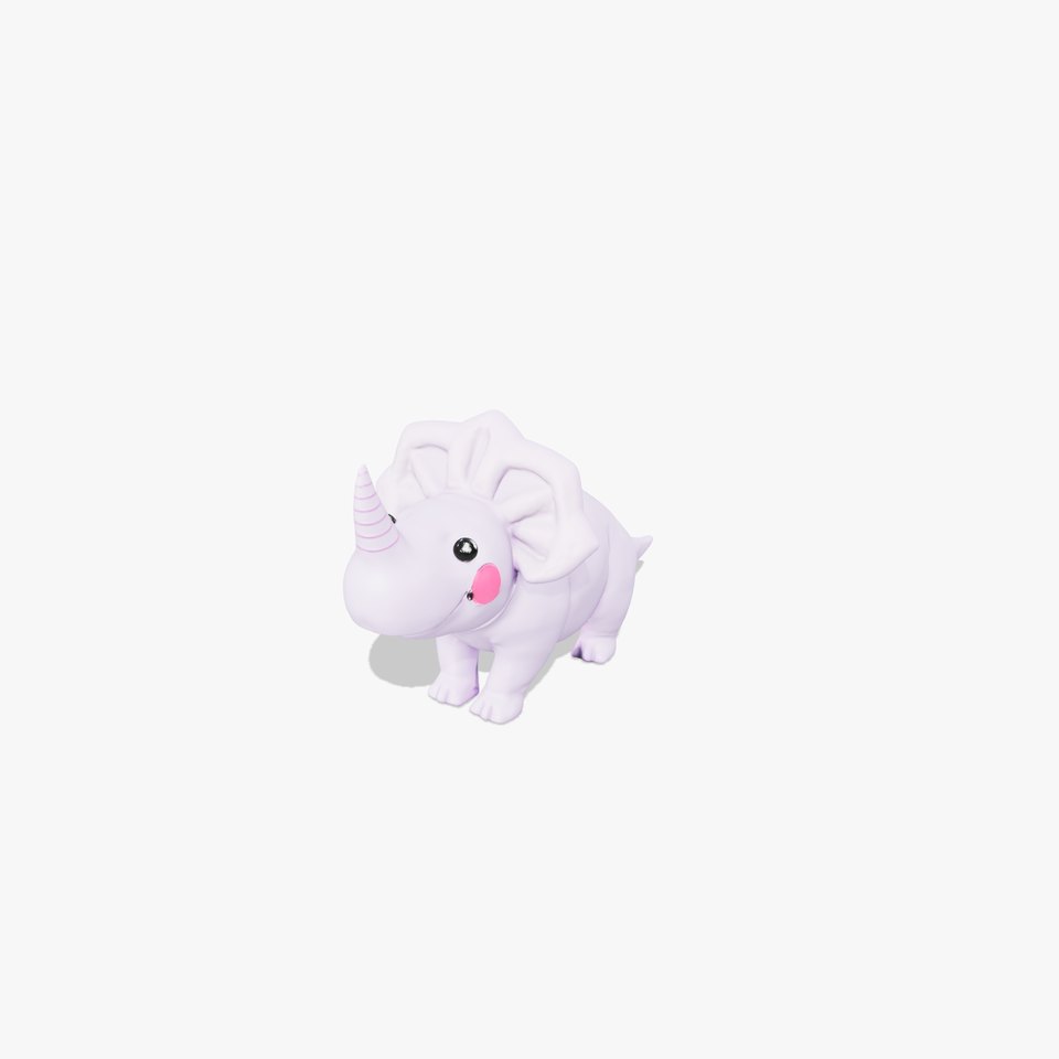Lilac Dino Plush model pack