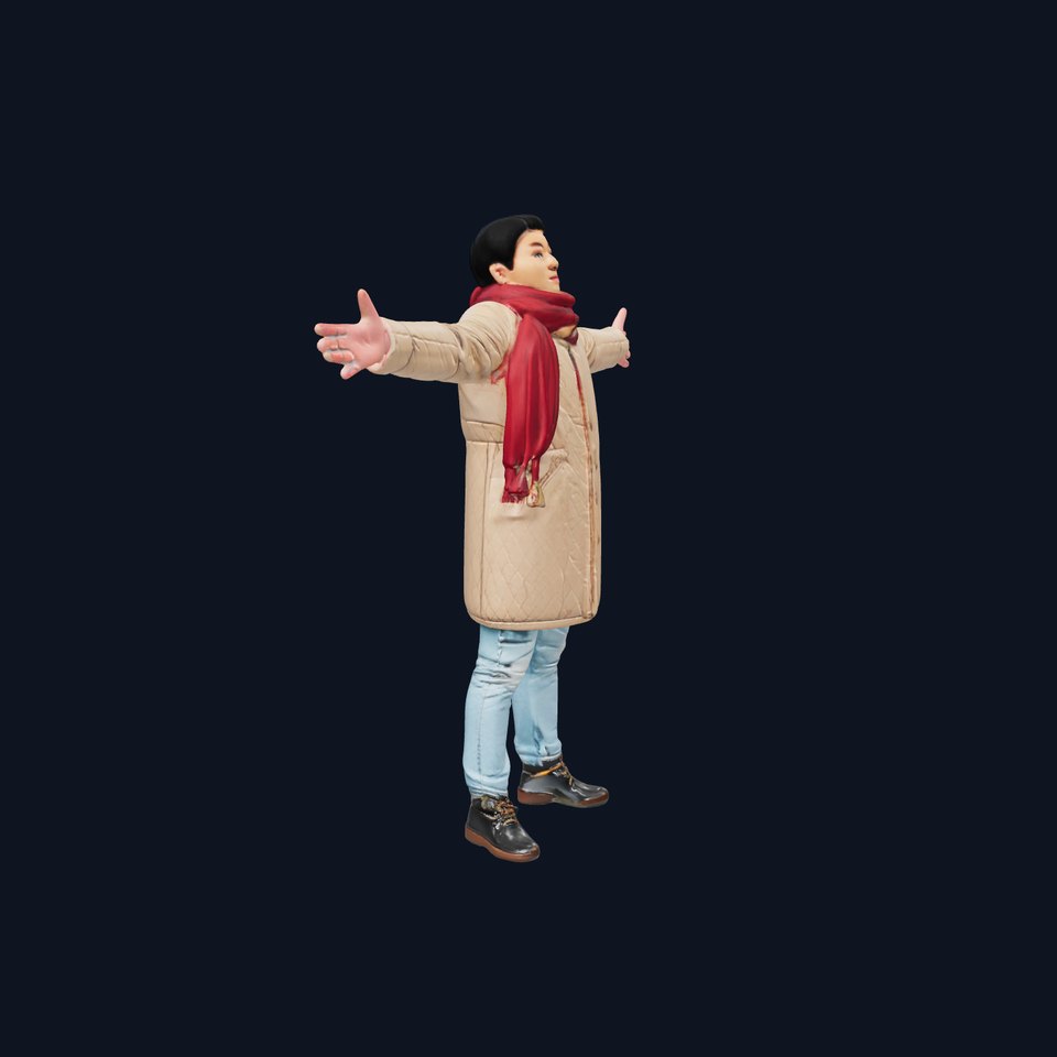 Stylish Quilted Coat model pack