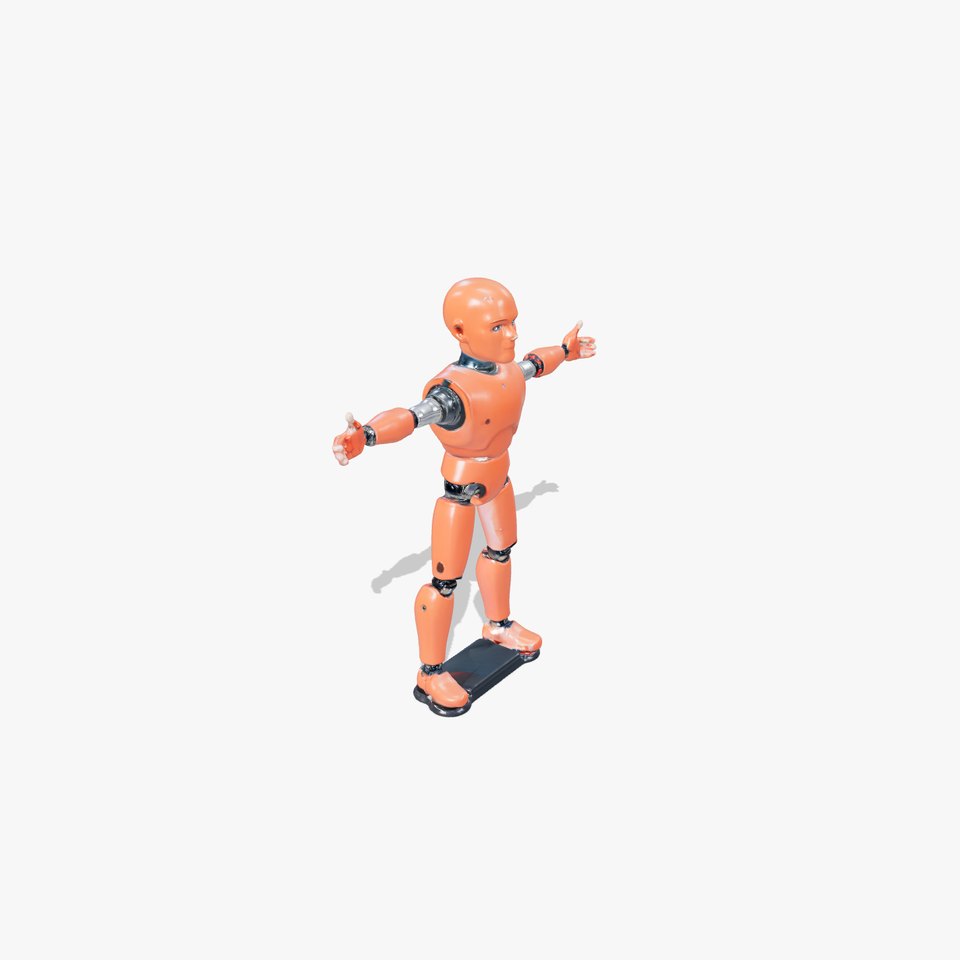 Orange Robot Mannequin model pack