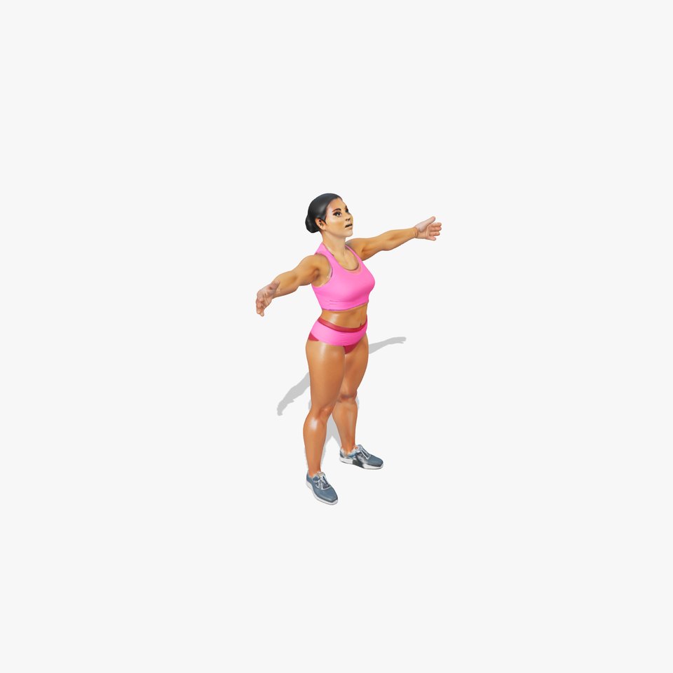 Athletic Female Fitness Outfit model pack