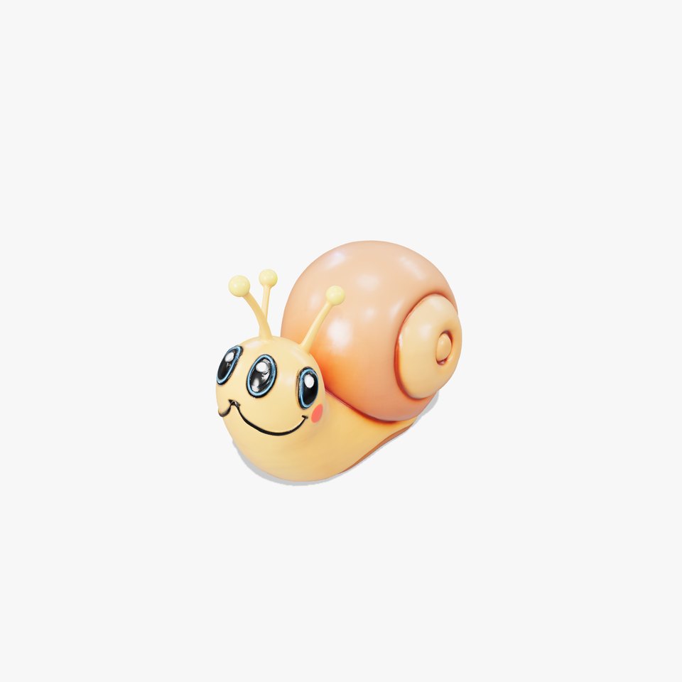 Smiling Snail Figurine model pack