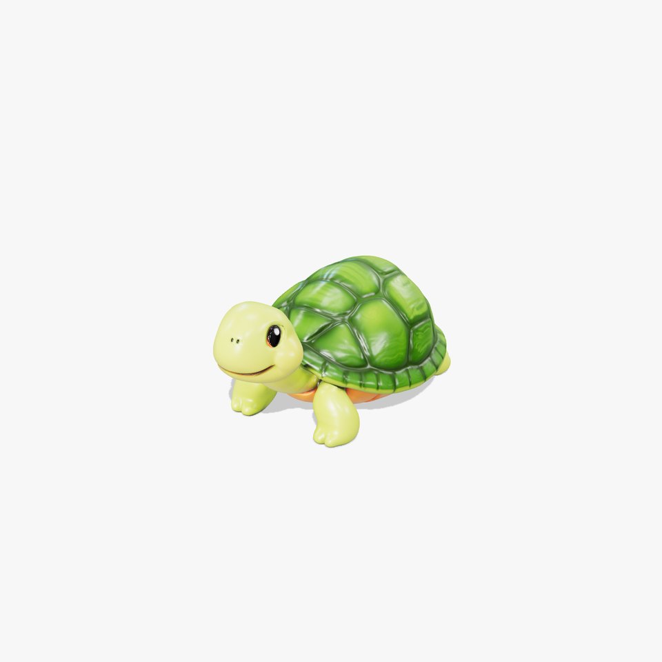 Cute Turtle Green model pack