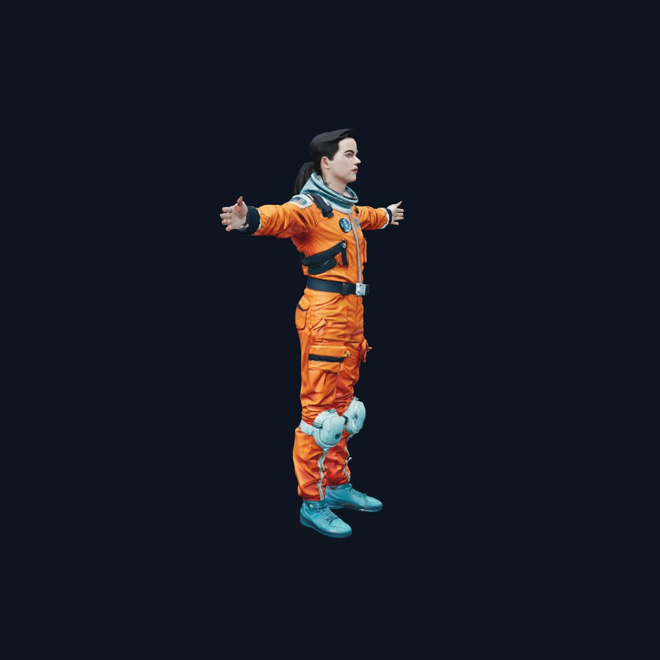 Vibrant Orange Space Suit model pack