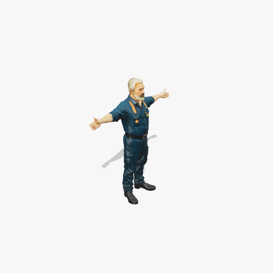Blue Work Uniform model pack