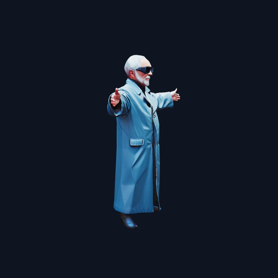 Futuristic Scientist Coat model pack