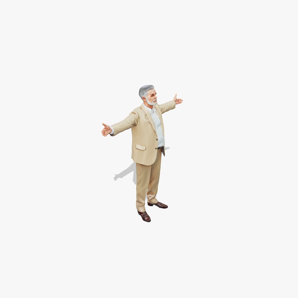 Elegant Beige Suit model pack