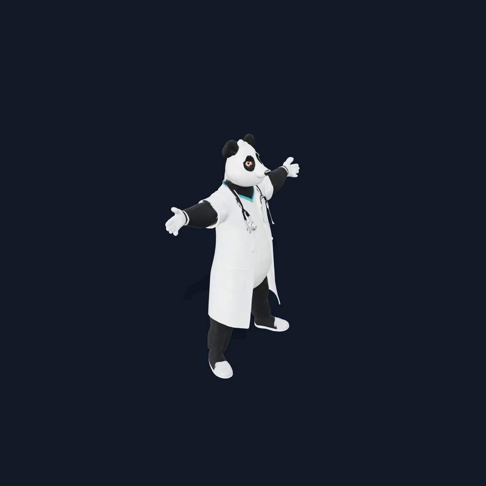 Doctor Panda Character model pack