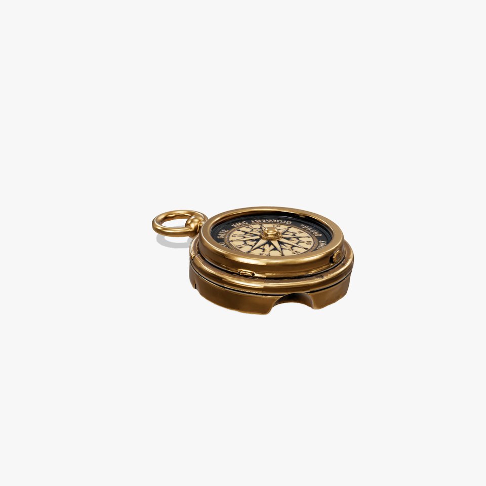 Antique Brass Compass model pack