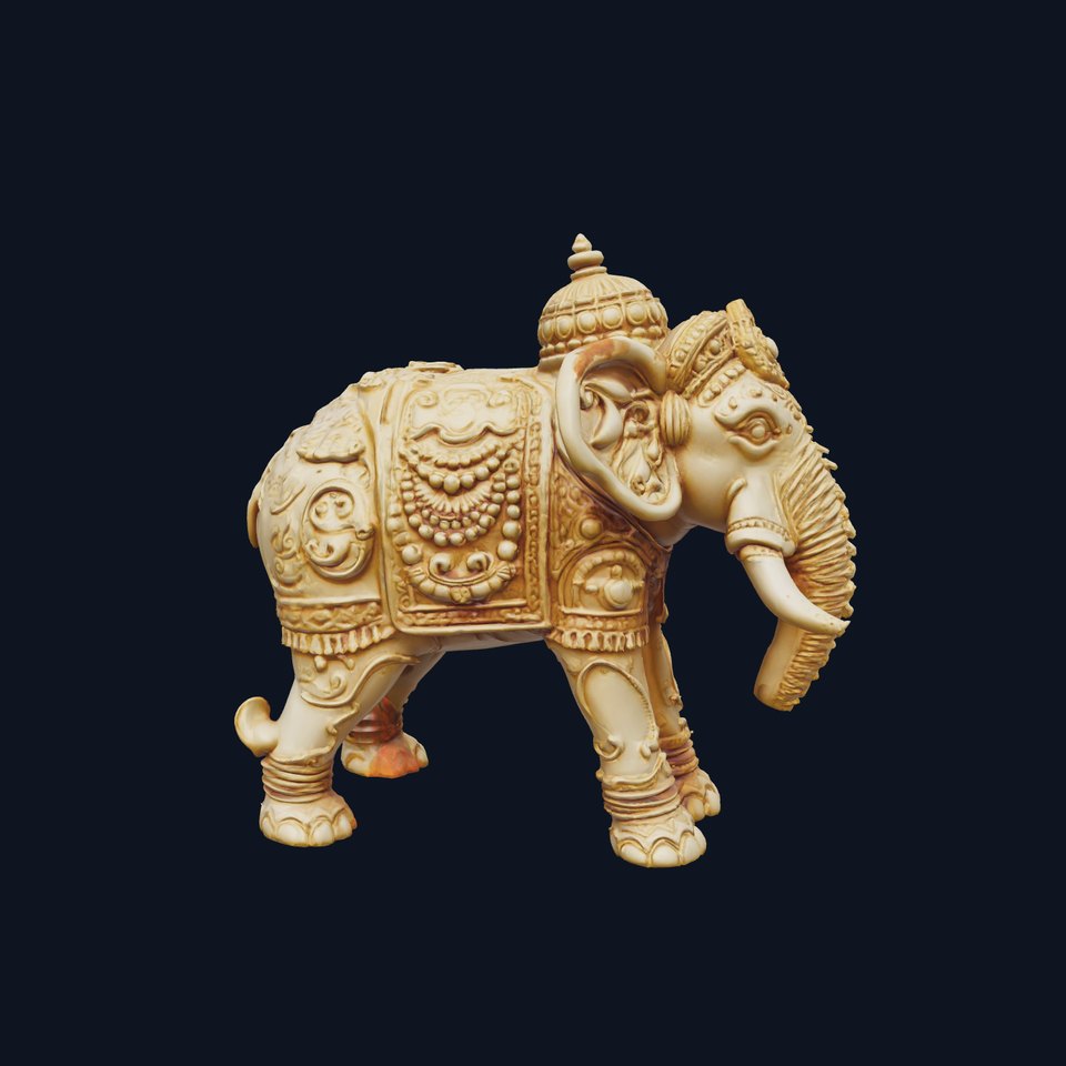 Ornate Carved Elephant model pack