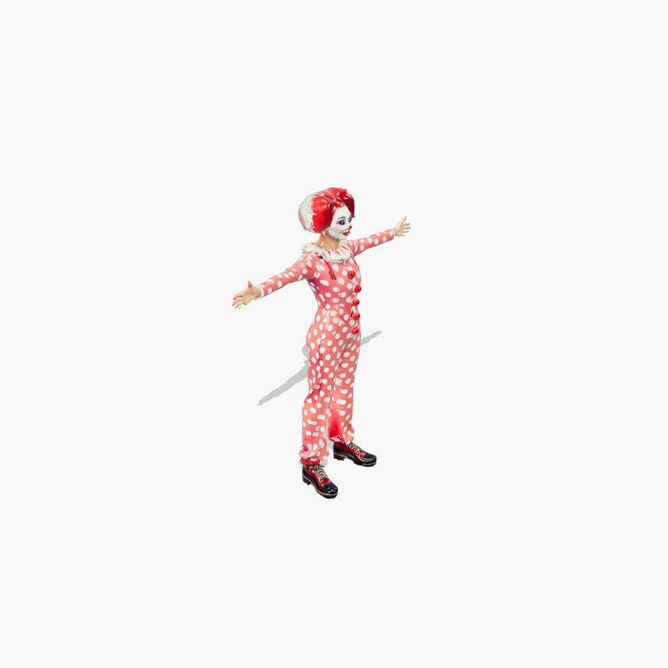 Red Polka Dot Clown model pack