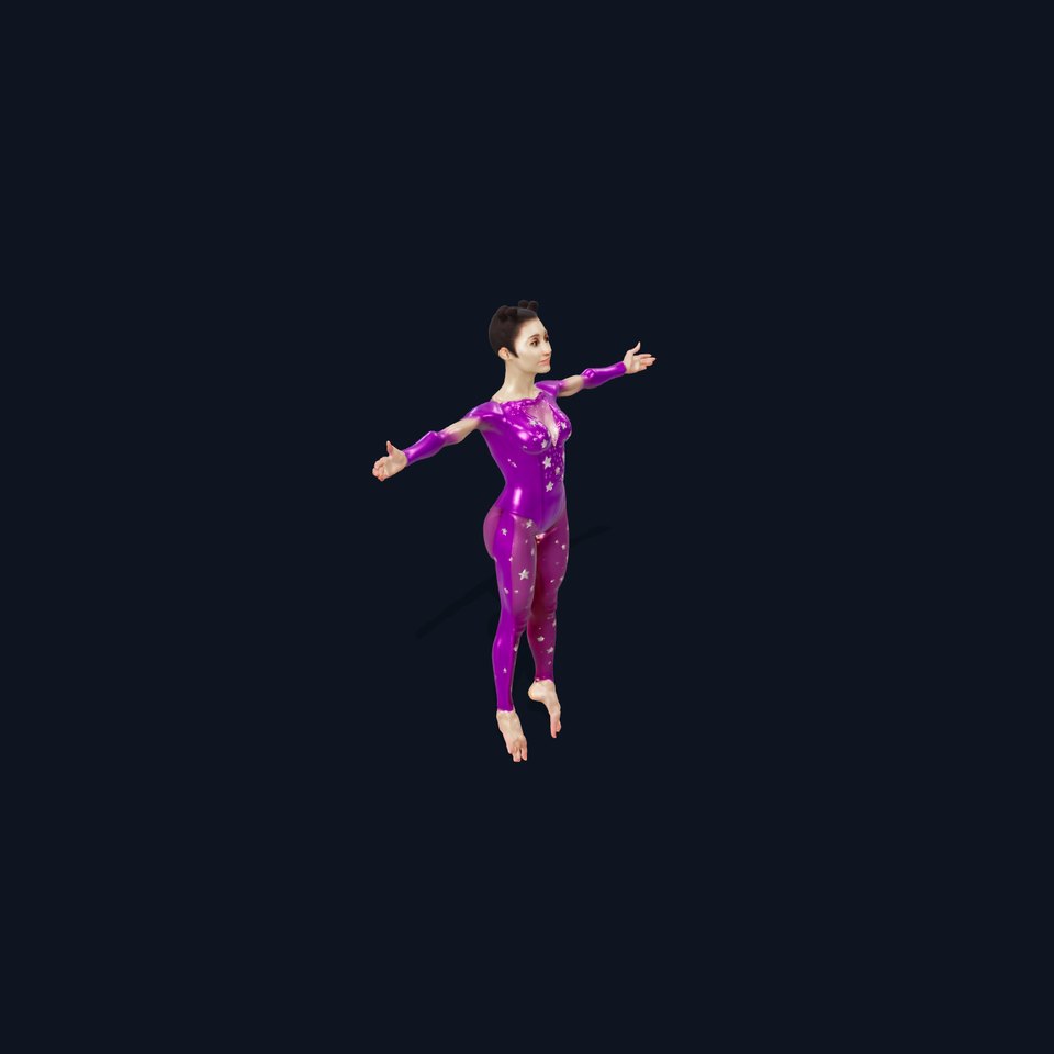 Starry Gymnastics Outfit model pack