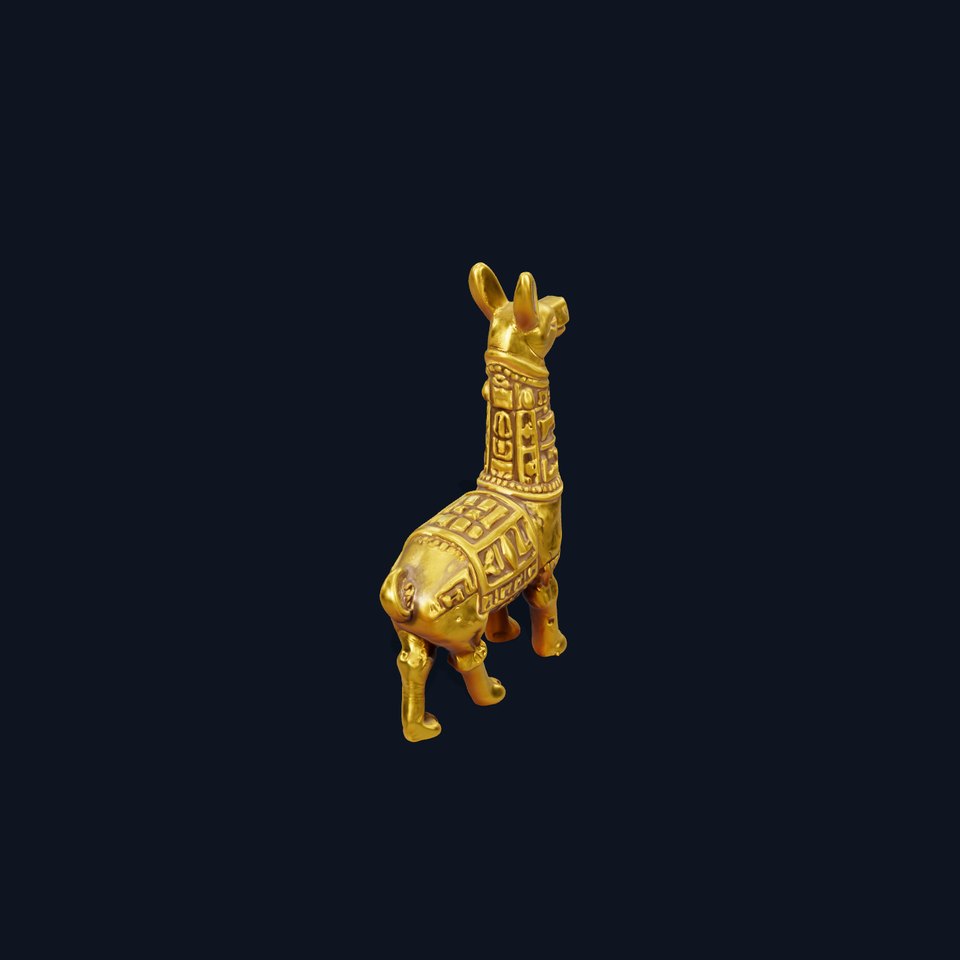 Golden Llama Sculpture model pack