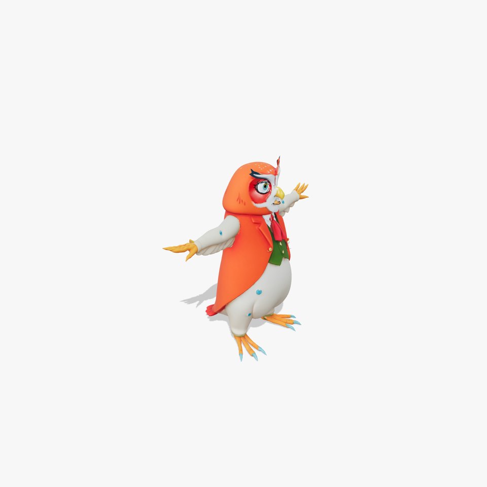 Elegant Owl Character model pack