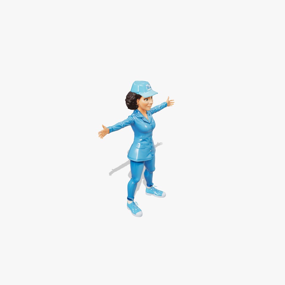 Blue Postal Worker model pack