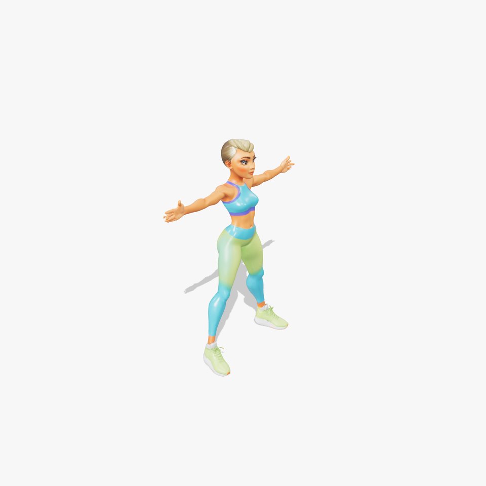 Energetic Fitness Trainer model pack