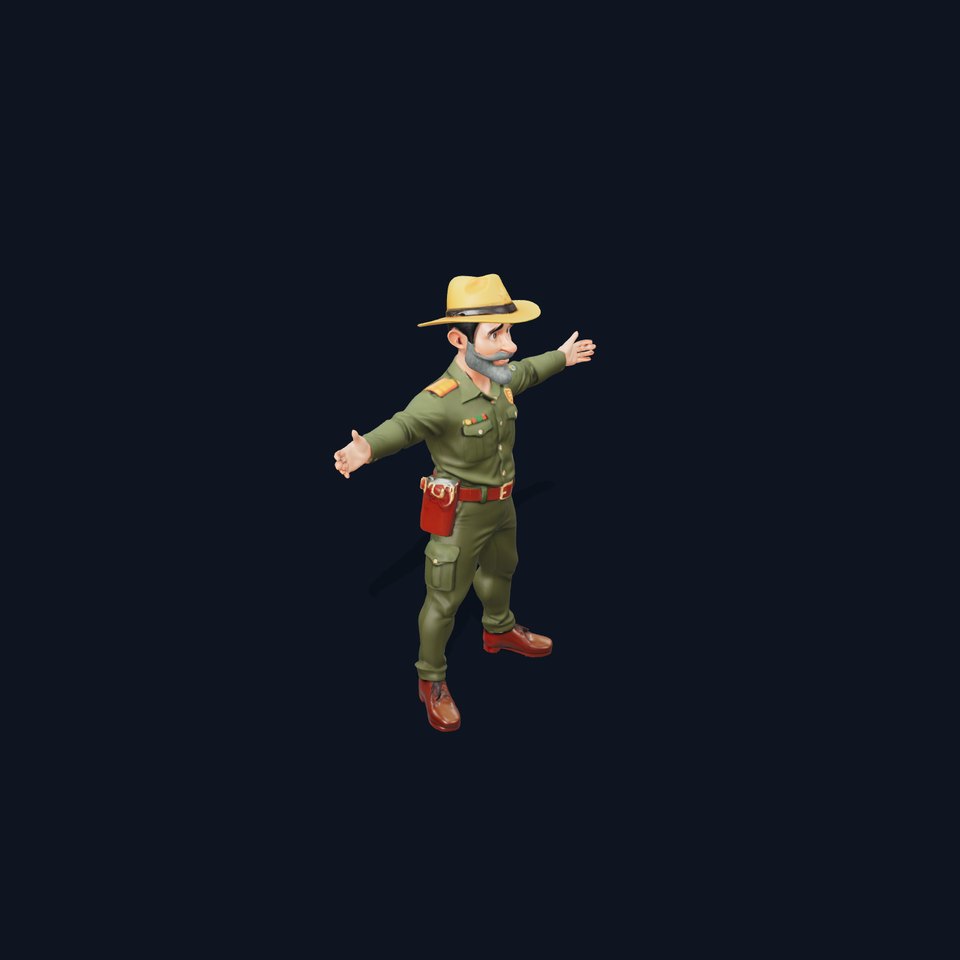 Cartoon Ranger Outfit model pack
