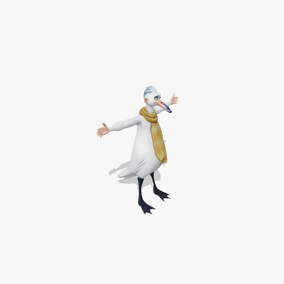Stylish Bird Character model pack