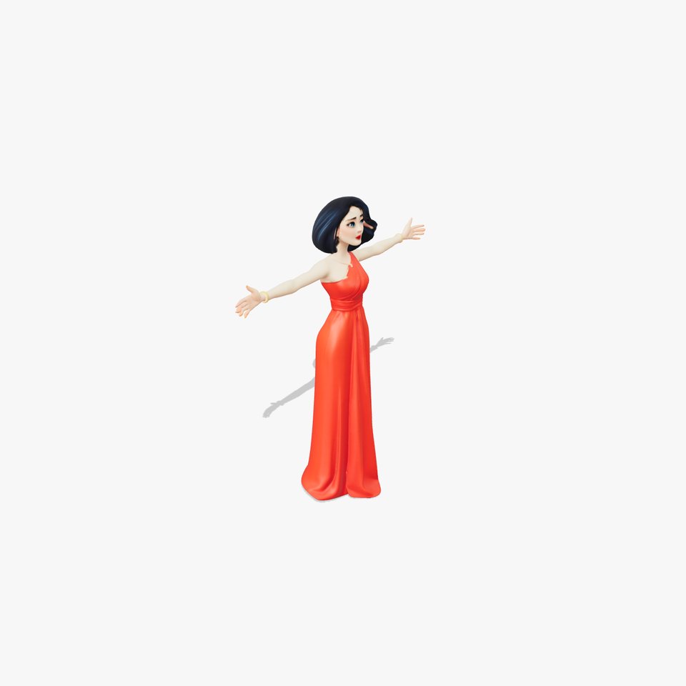Elegant Evening Dress model pack