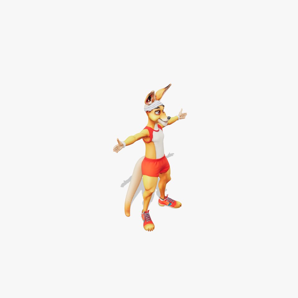 Energetic Kangaroo Character model pack
