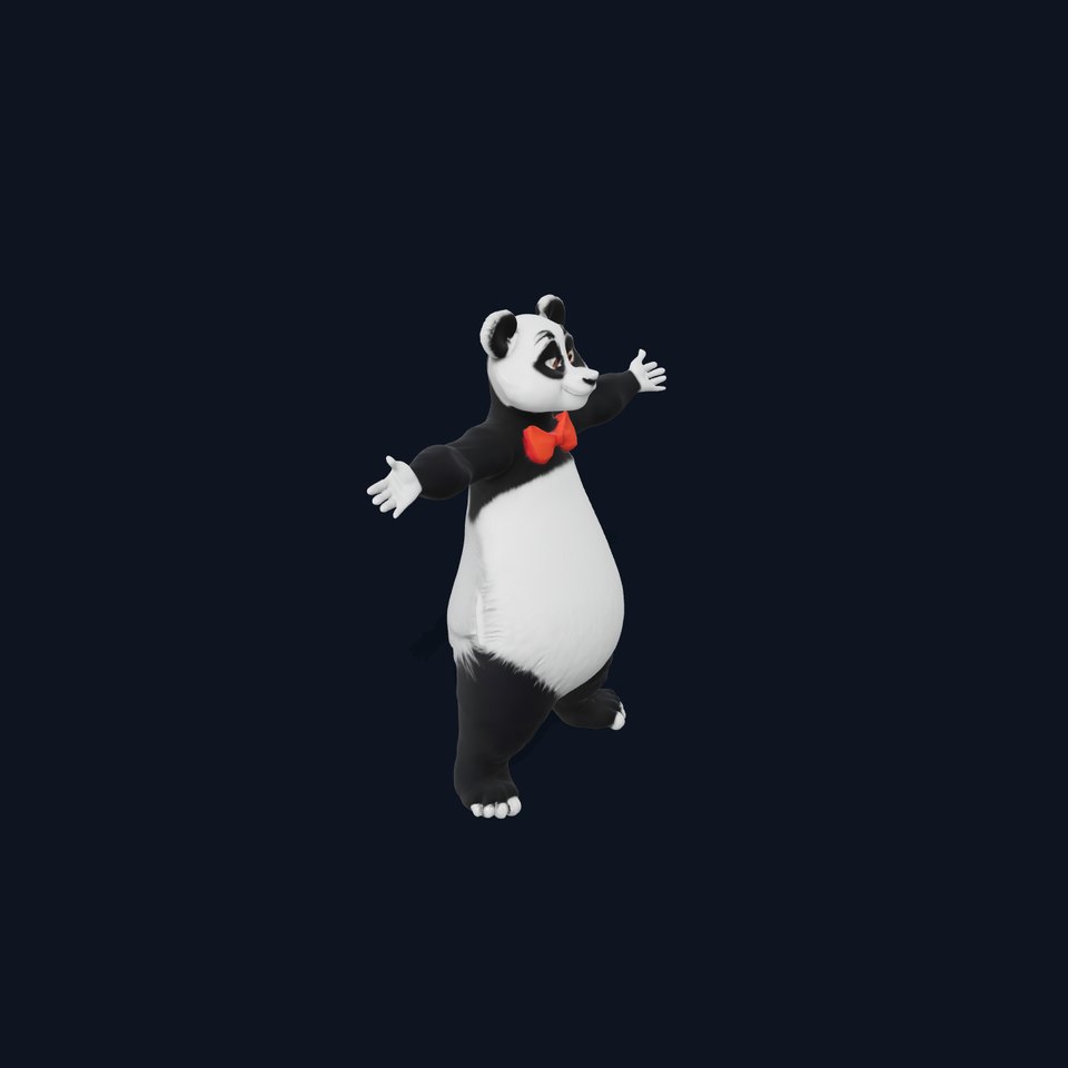 Charming Panda Figure model pack