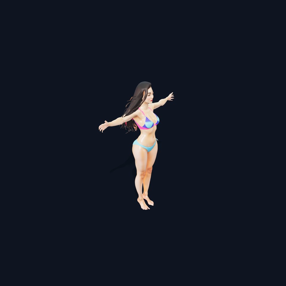 Vibrant Bikini Model model pack