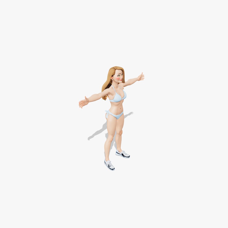 Blue Bikini Character model pack