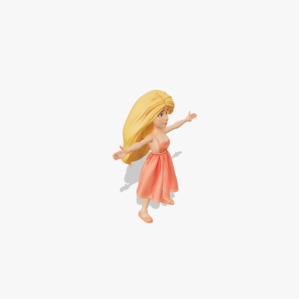 Blonde Character Dress model pack