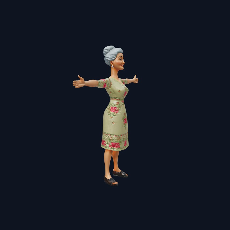 Floral Dress Character model pack