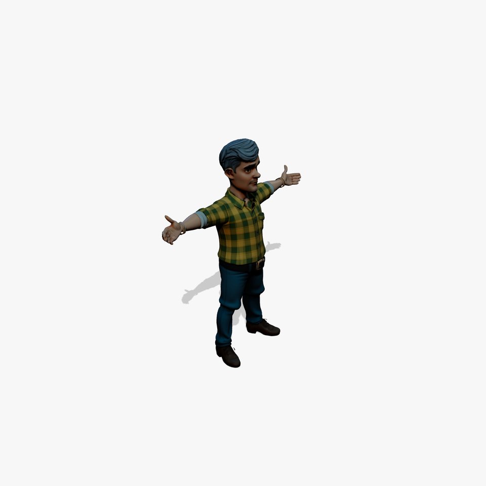 Casual Checkered Shirt Character model pack