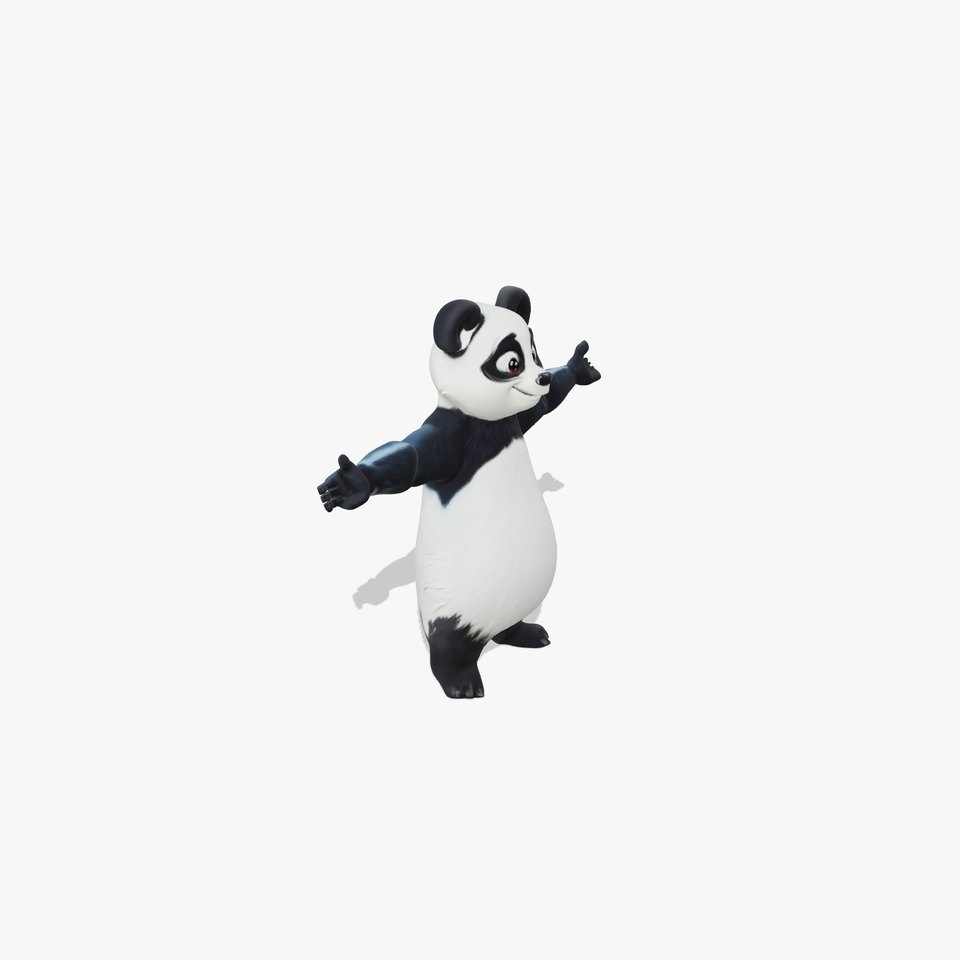 Cheerful Panda Character model pack