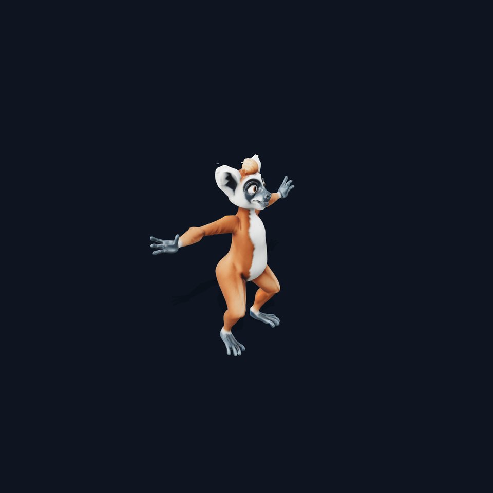 Playful Lemur Character model pack