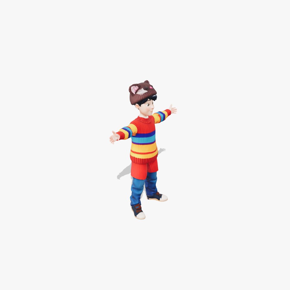 Colorful Striped Sweater model pack