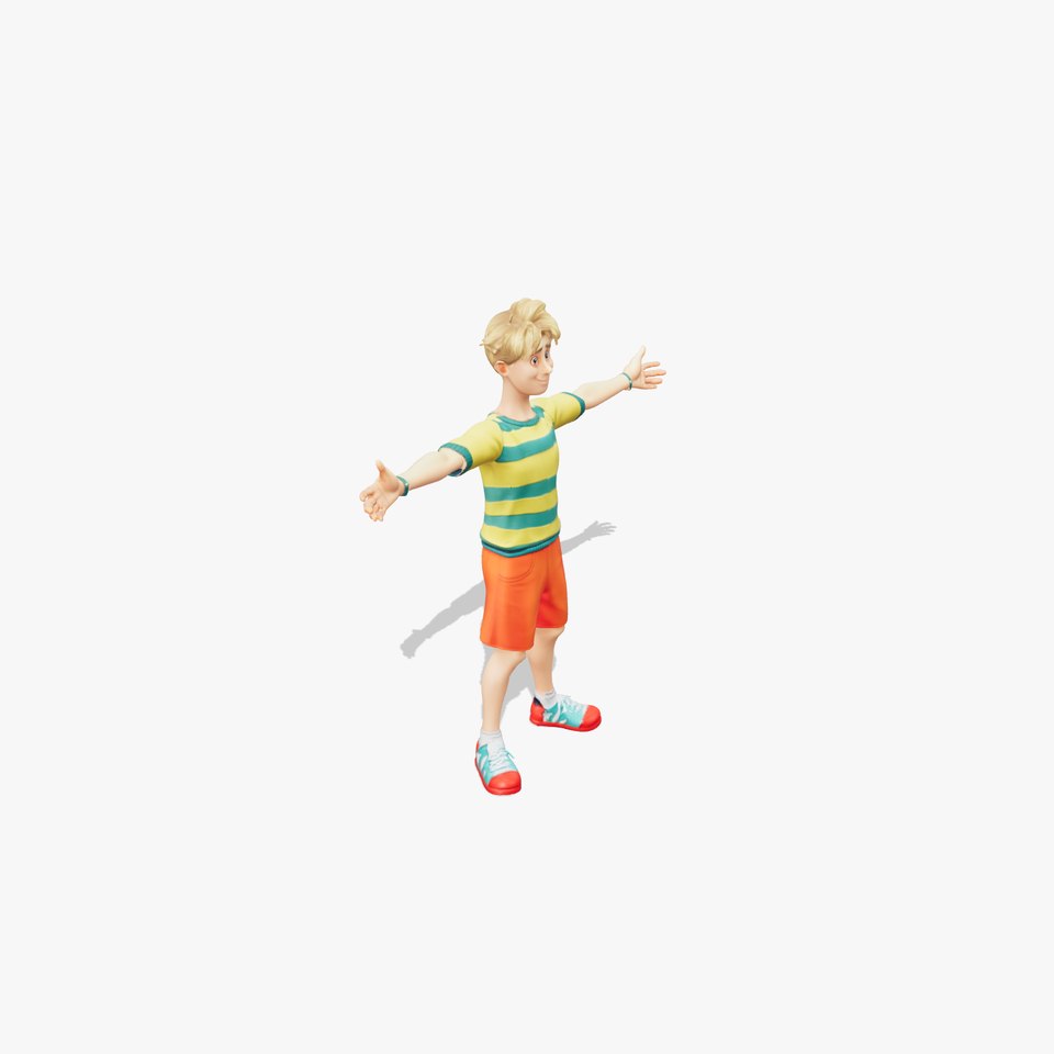Striped Sweater Boy Character model pack