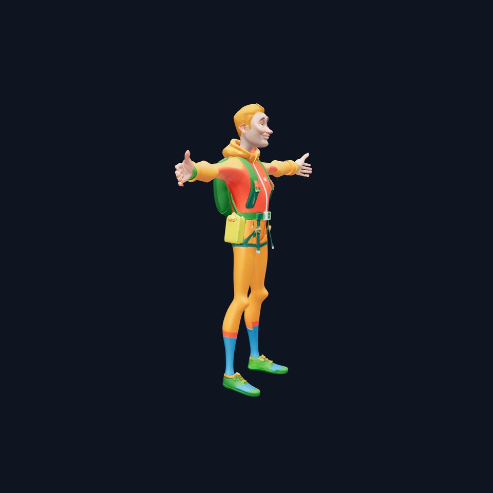Vibrant Hiker Adventurer model pack