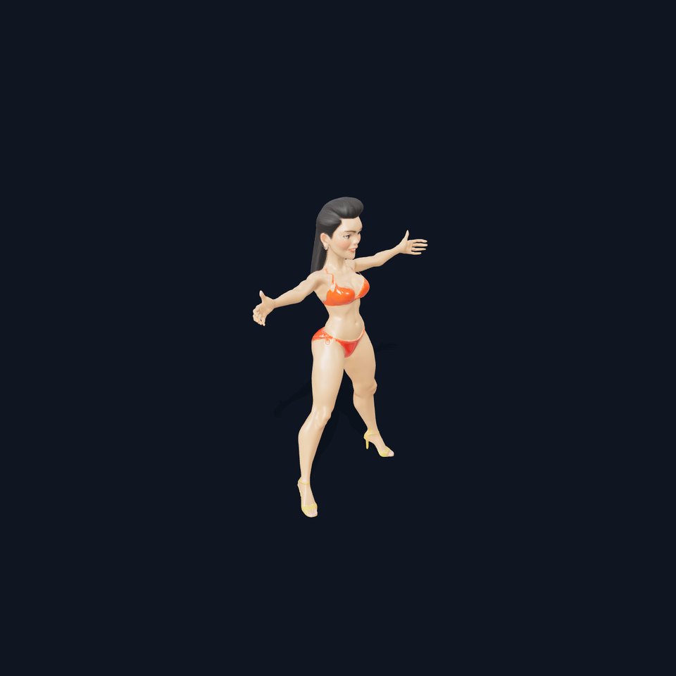 Vibrant Bikini Character model pack