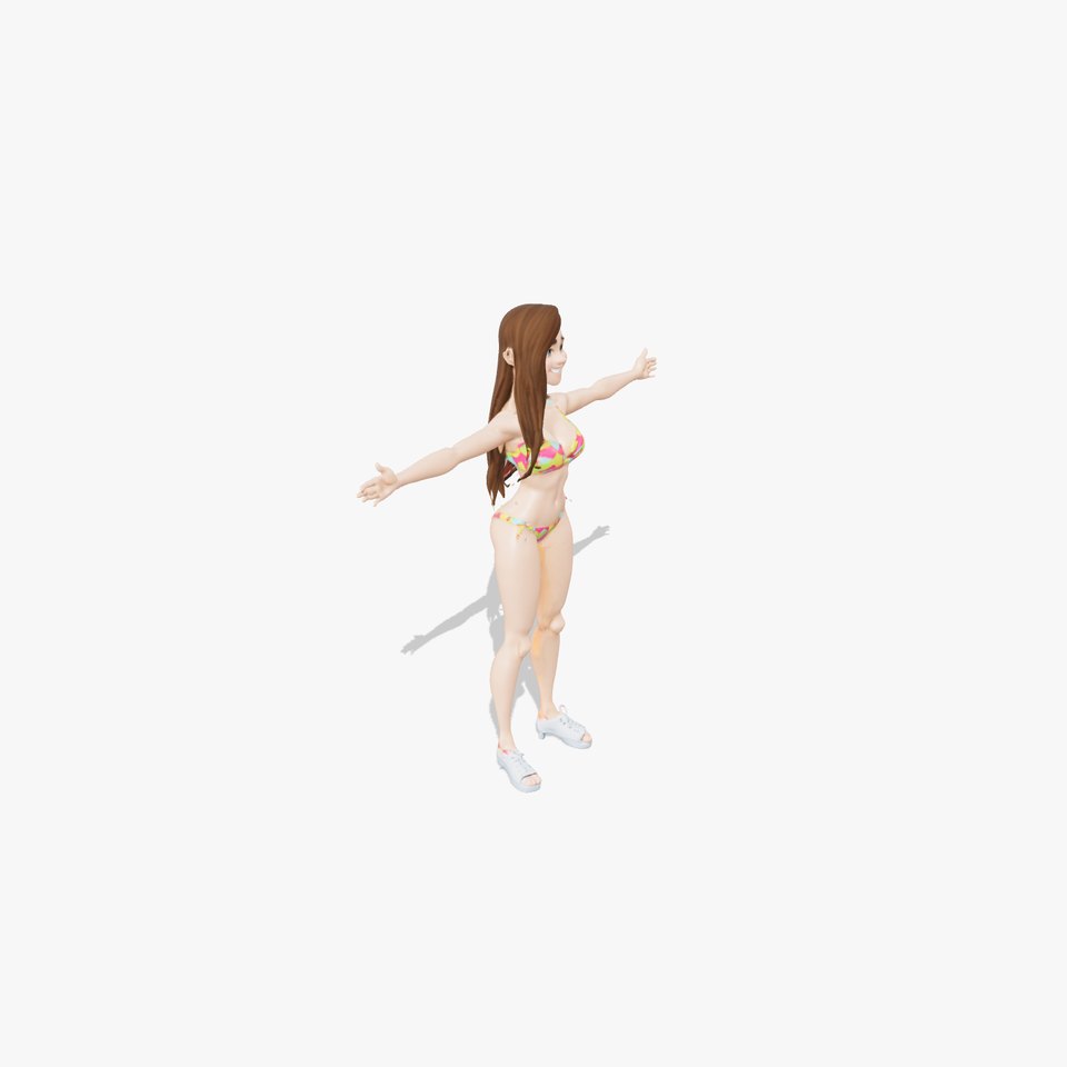 Colorful Bikini Character model pack