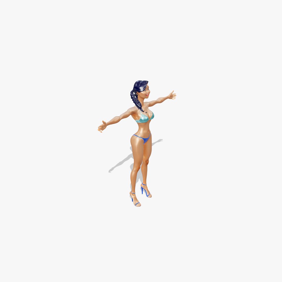 Aqua Bikini Character model pack