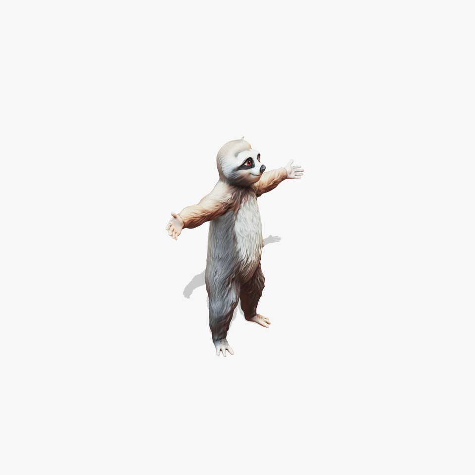 Happy Sloth Character model pack