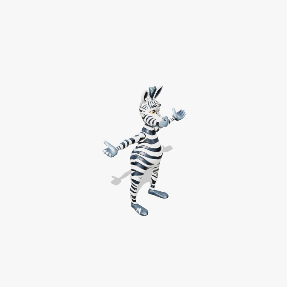 Striped Zebra Character model pack