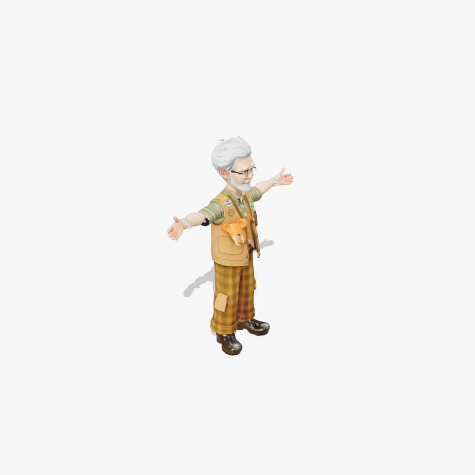 Elderly Explorer Character model pack