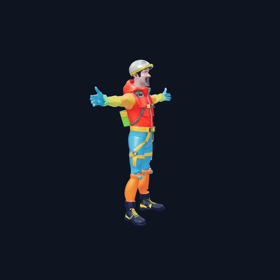 Colorful Climbing Adventurer model pack