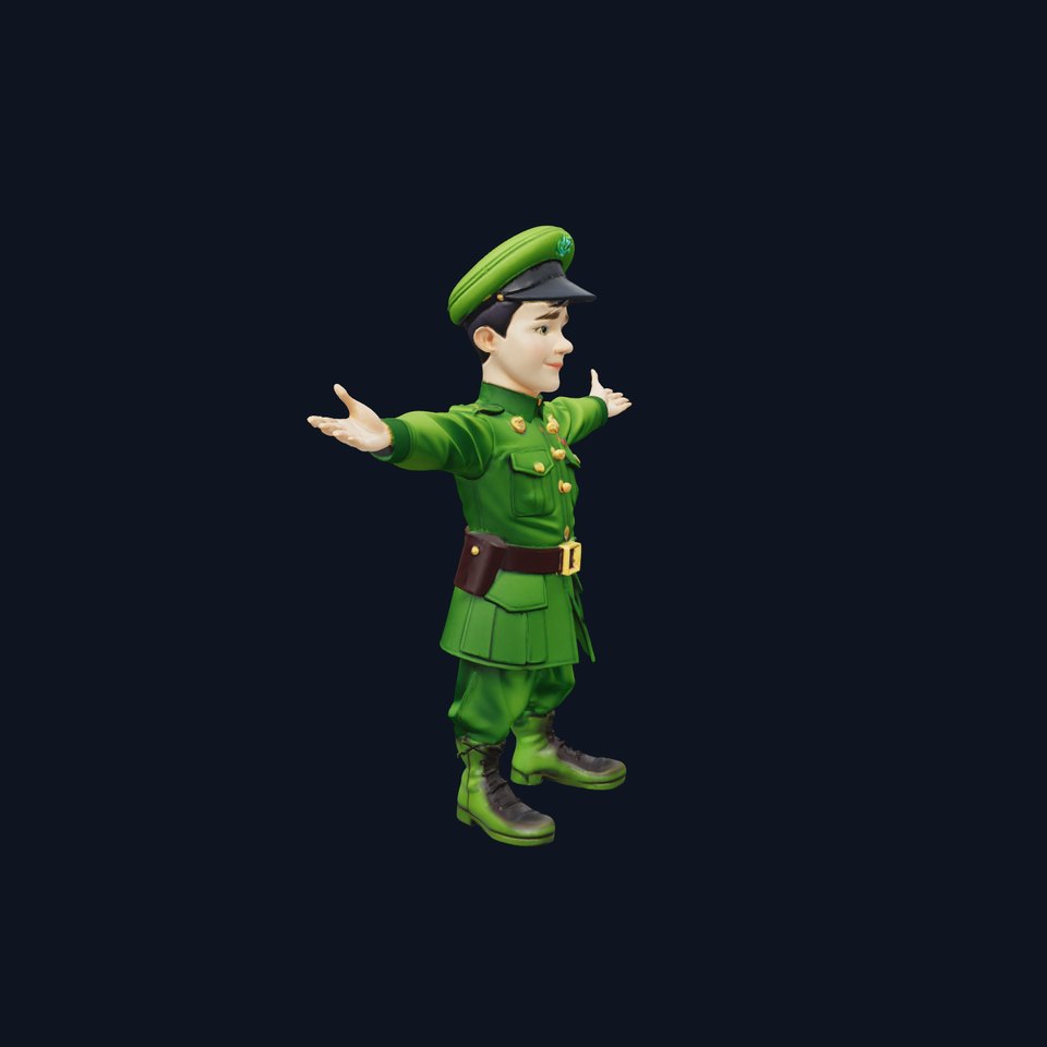 Cheerful Soldier Character model pack