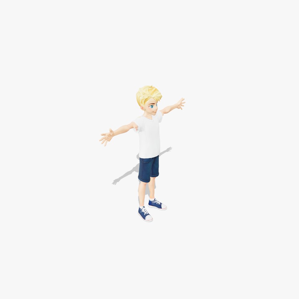 Blond Youthful Boy model pack
