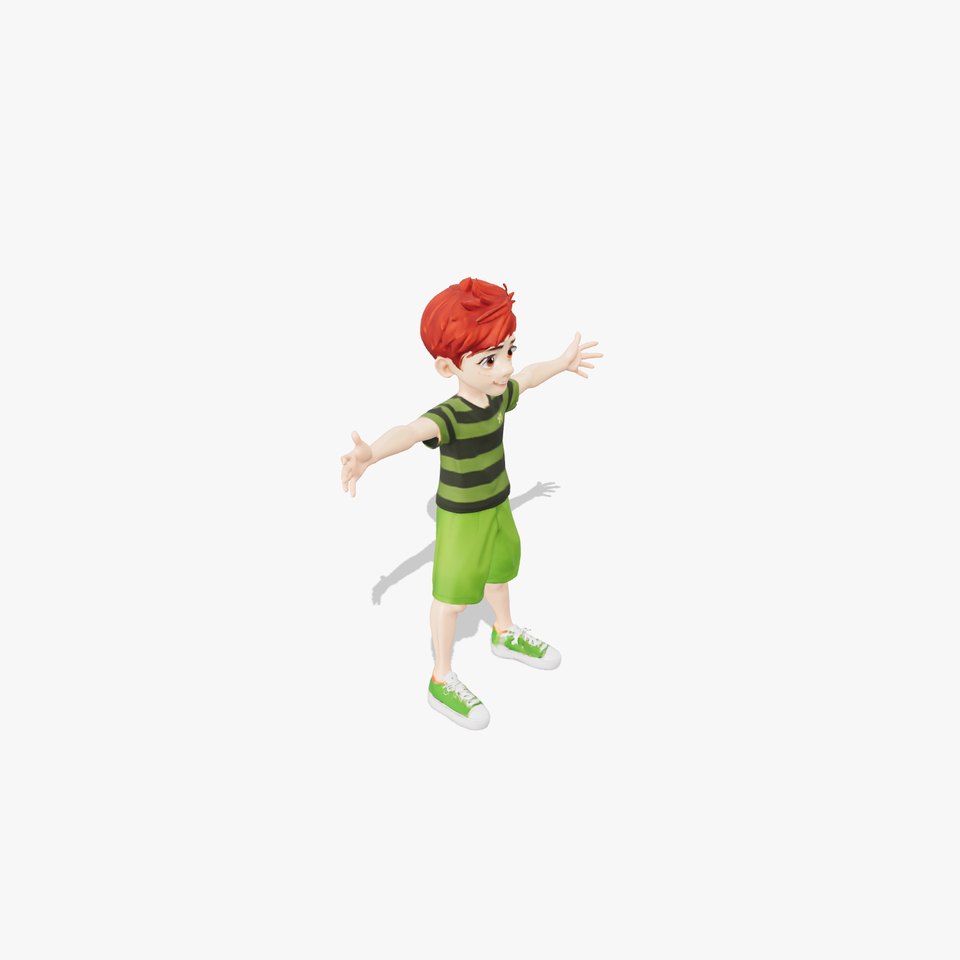Animated Redhead Kid model pack