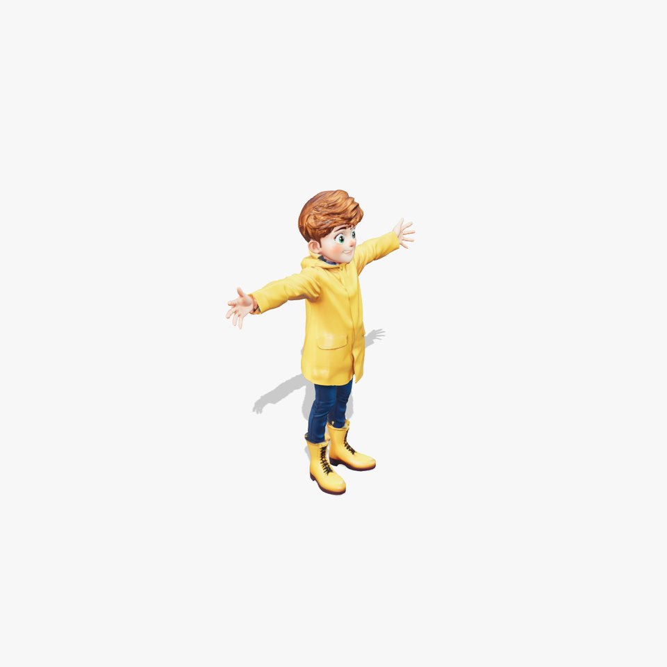 Adventurous Yellow Raincoat model pack