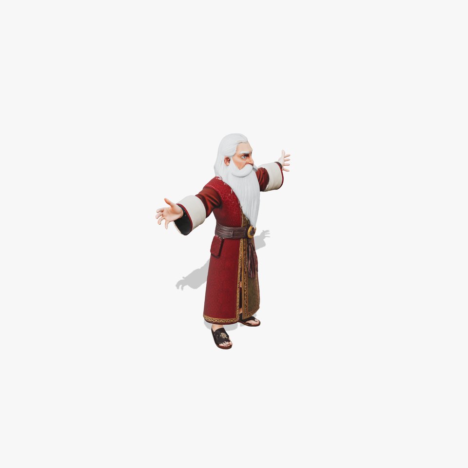Wizard Elder Red Robe model pack